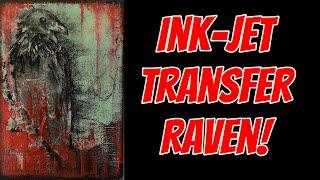 Ink-Jet Transfer Raven Collage! #artdemo #inkjetprinter #raven #birdart #collage