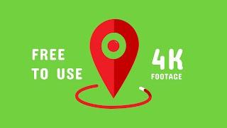 Free Location Icon GREEN SCREEN 4K NEW VERSION. Free for your video's project.