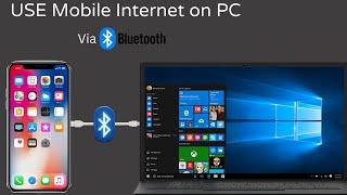 how to connect internet from mobile to Laptop via Bluetooth tethering android to pc