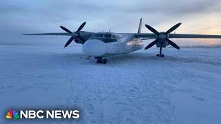 Russian plane lands on frozen river due to pilot error
