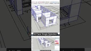 Make a component all face in single selection making tips #sketchup #sketchup3d