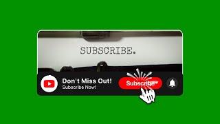 New Top 16 YouTube Subscribe Button Green Screen 4K | Free Download