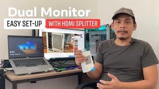 ONE MONITOR 2 COMPUTERS EASY SET-UP USING AN HDMI SWITCHER / SPLITTER