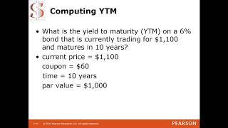 Yield to Maturity (YTM) Calculation