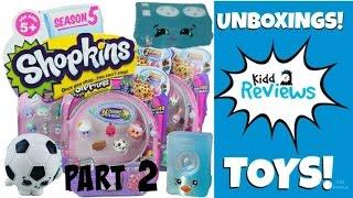 Shopkins Season 5 Unboxing 12 Packs 5 Packs Blind Bags Charms Part 2