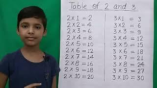 Learn Table of 2 and 3 | Table of 2 | Table of 3 | 3x1=3 Multiplication | RSGauri