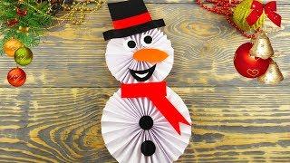 DIY How to Make a paper Snowman/ Christmas crafts