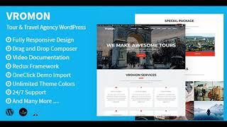 Vromon - Tour & Travel Agency WordPress Theme | Themeforest Website Templates and Themes