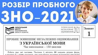 Розбір пробного ЗНО з української мови - 2021  Завдання з мови, після тексту + поради для твору 