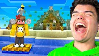 GARBAGE DUMP Troll on My Friends Land! (Minecraft Squid Island)