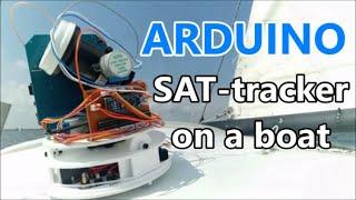 Arduino Satellite Tracker - successful test on a Boat - free grib files for Sailors