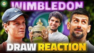 Djokovic AVOIDS Alcaraz! Sinner TOUGH Draw! | Wimbledon 2024 | Men's Draw Reaction