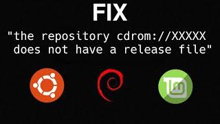 Fix "the repository cdrom does not have a release file" error in Debian