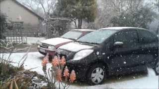 Heavy Snow in Johannesburg South Africa for the very first time HD