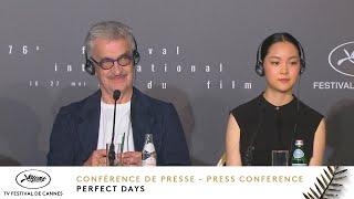 Perfect Days – Press Conference –EV – Cannes 2023