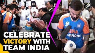 Team India celebrates T20 World Cup victory with cake-cutting ceremony | Rohit Sharma | Virat Kohli