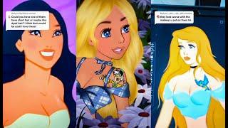 Disney Princesses Glowup Tiktok Cartoon Art V8 Tiktok Ironic Art Memes #8