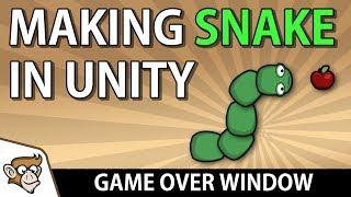 Making Snake in Unity: Game Over Window (Unity Tutorial for Beginners)