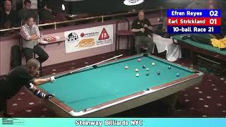 REMATCH | Efren Reyes vs Earl Strickland | Race 21| 10-ball