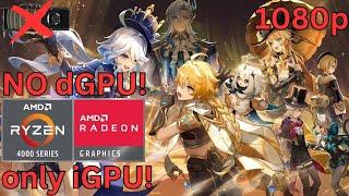 AMD Ryzen 5 4600G APU + Genshin Impact | iGPU test 1080p (Game Version 4.1)