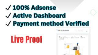 100% Adsense Active Dashboard with this Method