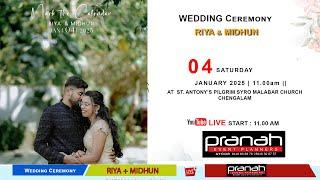 WEDDING CEREMONY || RIYA + MIDHUN || 04.01.2025 ||