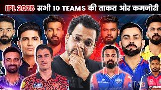 IPL 2025 | All 10 Teams Strength/Weakness  Final Playing 11 | RCB | KKR | SRH | MI | KKR #ipl2025