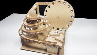 How to make marble automatic Run machine for cardboard, racing circuit for marbles