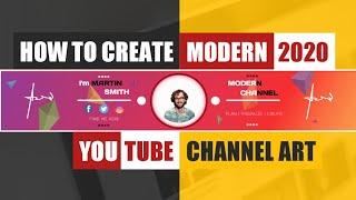 How To Create YouTube Channel Art 2 | Modern Art | PicsArt & Pixellab