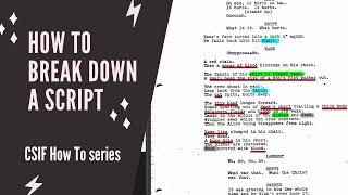 How to Breakdown a Script for Production Design