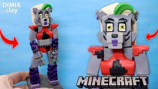 Animatronic Roxanne Wolf (Roxy) in Minecraft with Clay ► FNAF Security Breach | Tutorial