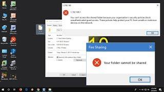 How to Fix Your Folder Cannot be Shared Issue in Windows 10
