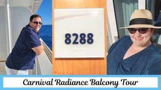 CARNIVAL RADIANCE BALCONY ROOM TOUR AND ORGANIZATION IDEAS | Stateroom 8288