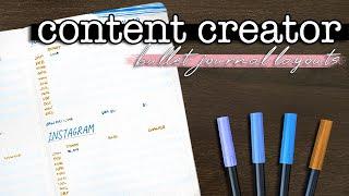 Layouts for content creators  How I plan my social media content in my bullet journal