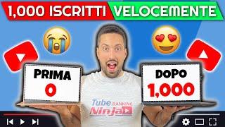 Come Crescere su YouTube VELOCEMENTE nel 2023: Da 0 a 1,000 Iscritti in 3 PASSI (Funziona Sempre!)