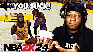 PLAY NOW ONLINE TRASH TALKER GETS HUMBLED ON NBA 2k24! (CHOKES THE LEAD)