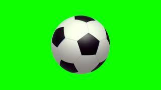 Green screen football ball spinning Free download animation footage