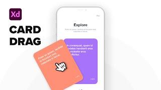 Adobe Xd Card Drag Animation - Tutorial