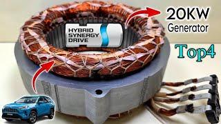 Top4 Diy Inventions in the World  using car dynamo and alternators at home 