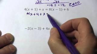 Solving Equations with Zero, One, or Infinitely Many Solutions