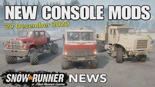 SNOWRUNNER LATEST NEWS NEW CONSOLE MODS LAST DAY OF MODS 2020