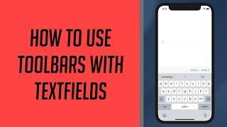 How to use Toolbars with Textfields