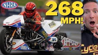 Spiderman ROTATES the EARTH on his NITRO Top Fuel NHRA Motorcycle!