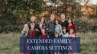 camera settings for portrait photography extended family photography