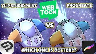 Clip Studio Paint VS Procreate ! WHICH ONE IS BETTER FOR MAKING WEBTOONS? #WEBTOON #webtooncanvas