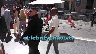 American Idol original judge Randy Jackson walks with cane to Kelly Clarkson's star ceremony