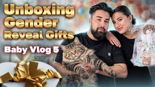 Unboxing Gender Reveal Gifts from Friends & Family | Baby Vlog 5 | Parnian & Fahim | Baby Tanweer