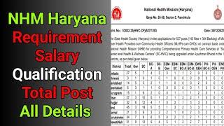 NHM Haryana Vacancy 2023 || New Vacancy in Haryana National Health Mission #haryana #NHM