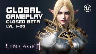 Lineage 2M - Global Closed Beta - lvl 1~30 Gameplay - PC Version - Mobile & PC - F2P - NA/EU