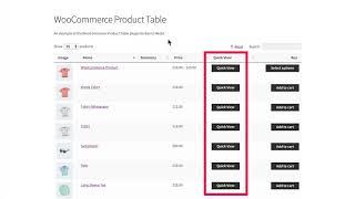 How to Create Product Tables with WooCommerce Quick View Lightboxes